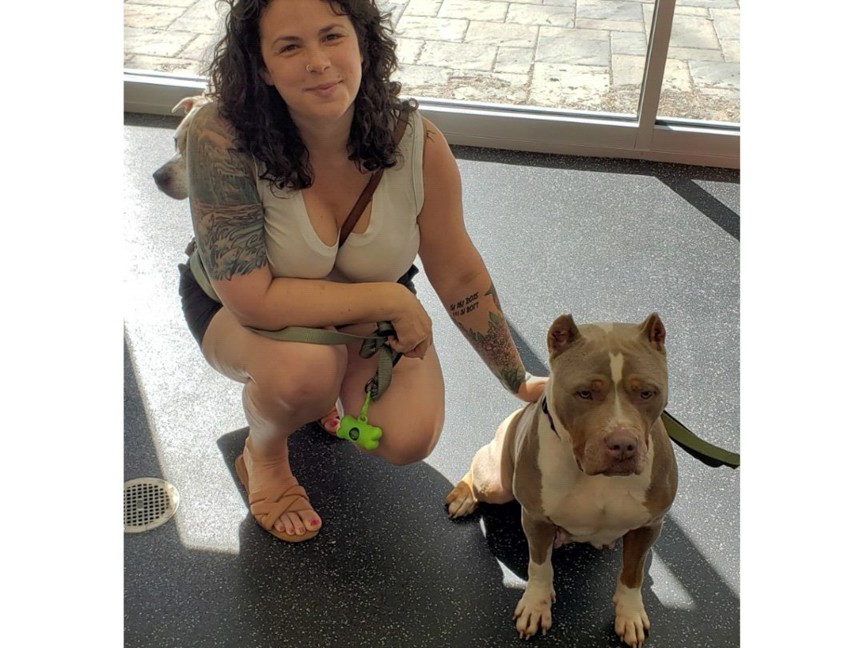 Third time's a charm! Karma was at the APF for three months and returned twice before she found her forever home. Karma's new family spends the extra time training and just being with her, which makes Karma extremely happy. Impact