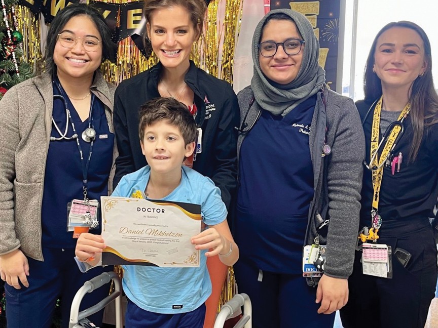 Paging Dr. Daniel! On New Year's Day, 9-year-old Daniel Mikehlzon took his first steps since being admitted to Maimonides with Guillain-Barre Syndrome, a rare condition where the immune system attacks the body's own nerves. Impact