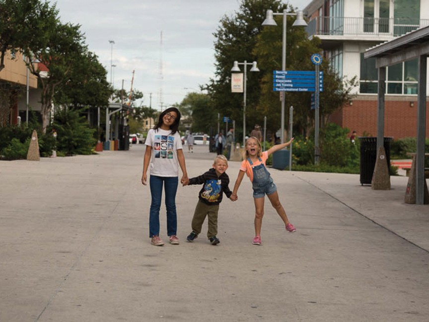 These children are part of a family experiencing homelessness, but are currently safe and staying at Haven for Hope. The scene captures their joy as they enjoy the evening together. Impact