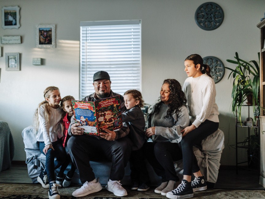 Anthony, Sofia, and their children spend their first Christmas in their new home. Impact