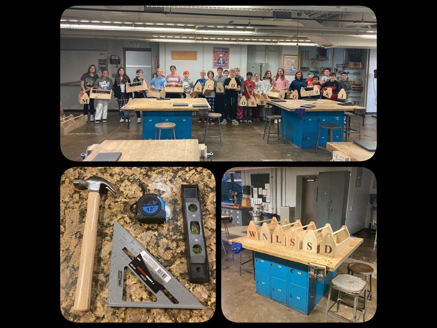 This photo shows the fruits of one of the many grants dispersed from Mentor Schools Foundation. The supplies shown were purchased for students to construct tool boxes. The students were able to keep all of the materials. Impact