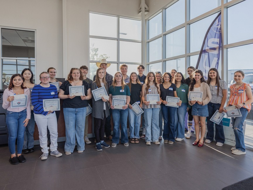 Many of the 2025 High School Scholarship recipients presented at Klamath Falls Subaru. Impact