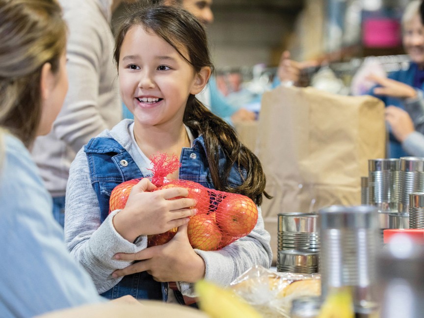 A weekend's worth of packed food bags. Impact