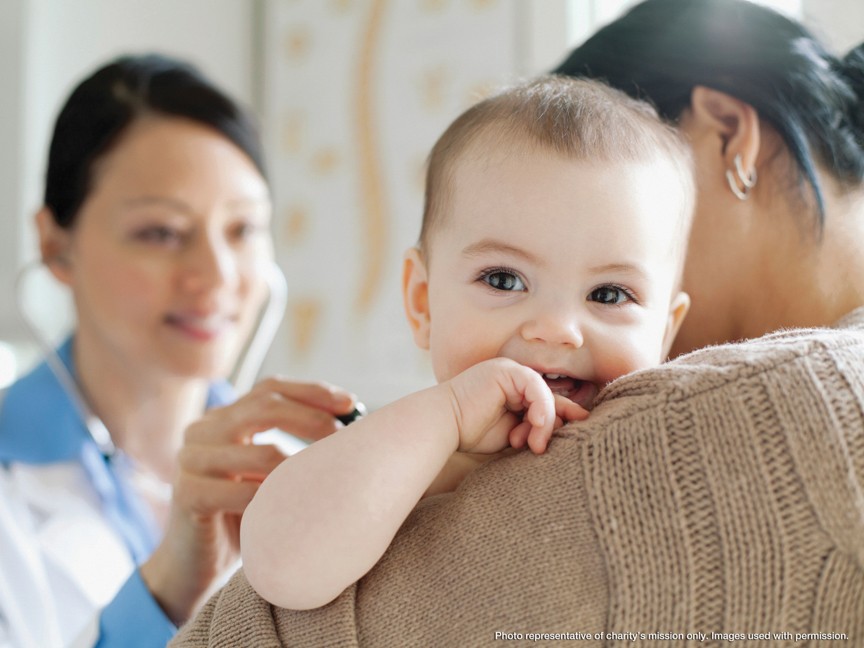 A baby with her mother. This image shows the importance of keeping families close to be part of the care team when their child is hospitalized. Impact