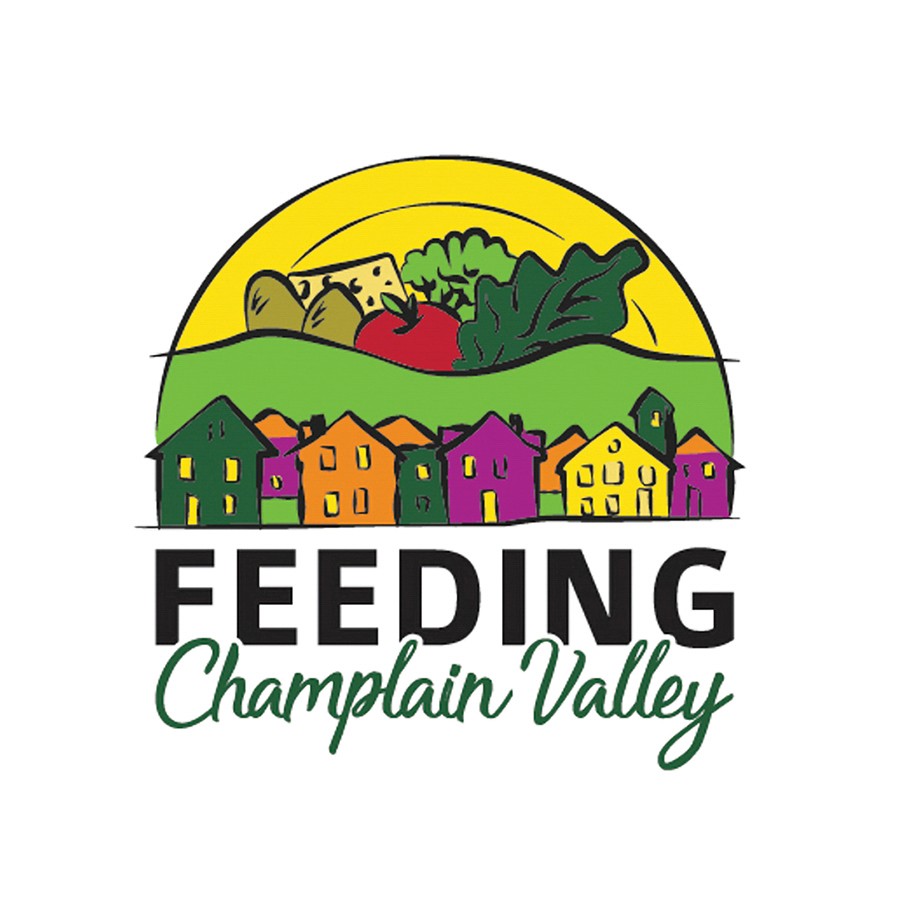 Community members accessing fresh produce from the Burlington Food Shelf.